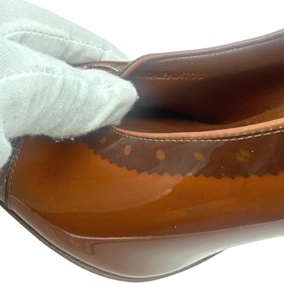 BURBERRY Evan Leather Pumps Heels Brown - Picture 7 of 9